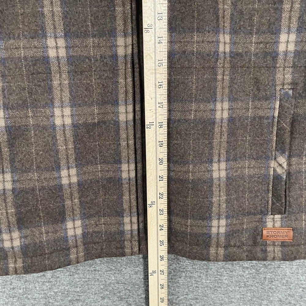 Stormy Kromer The Ironwood Vest Mens Large Brown Wool Plaid Full Zip Outdoor - Picture 4 of 10
